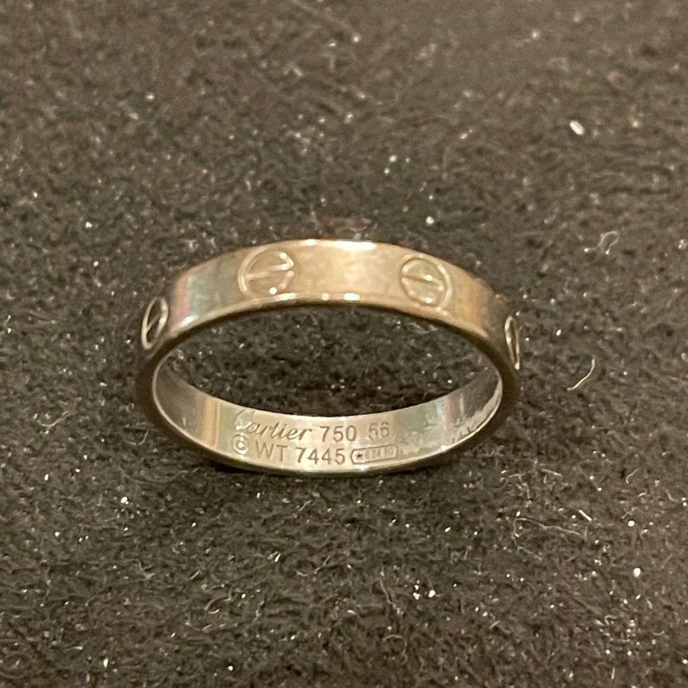 Authentic Cartier White Gold love ring